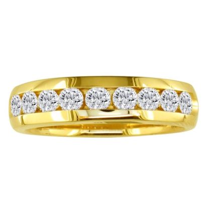 1 Carat Diamond Wedding Band In 14 Karat Yellow Gold