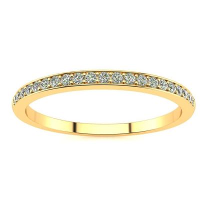 1/10ct Micropave Diamond Band in 10k Yellow Gold. All Sizes Available!  
