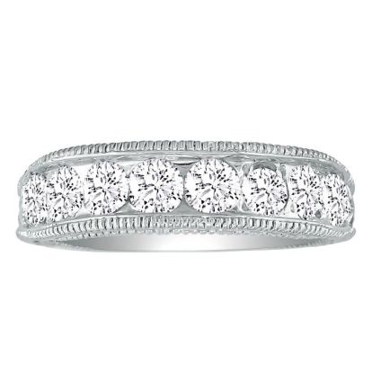 1/2 Carat Diamond Wedding Band In Platinum