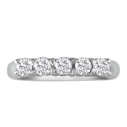 1/2 Carat Diamond Wedding Band In Platinum