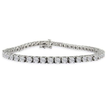 5 Carat Diamond Tennis Bracelet In 14 Karat White Gold, 7 Inches