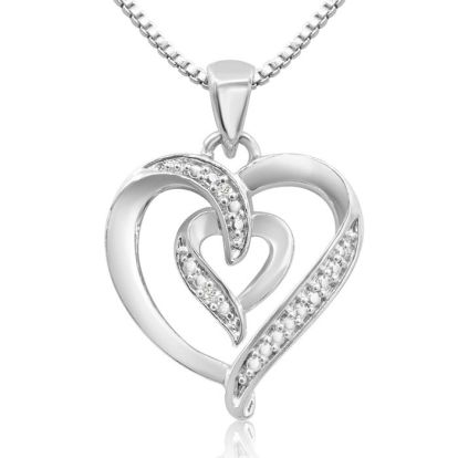 Diamond Accent Heart Necklace, 18 Inches