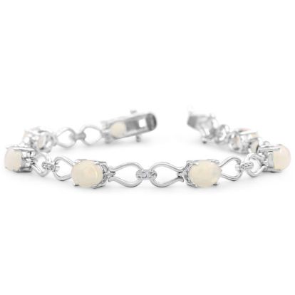 5 1/2 Carat Natural Ethiopian Opal and Diamond Bracelet. Rare Find And A Fabulous Deal!