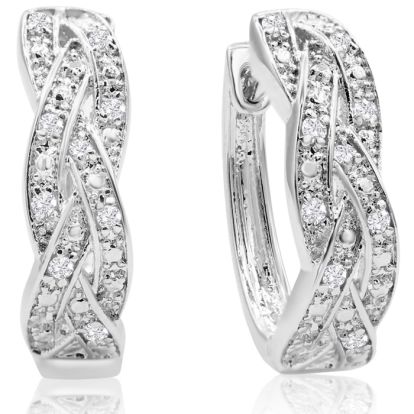 1/4ct Oval Shape Diamond Infinity Hoop Earrings. One Of Our Most Classic, Popular Style! Always Sells Out!