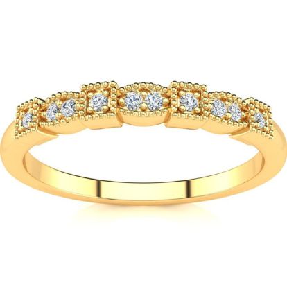 .05ct Ten Diamond Wedding Band In 10K Yellow Gold