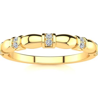 .05ct Ten Diamond Wedding Band In 10K Yellow Gold
