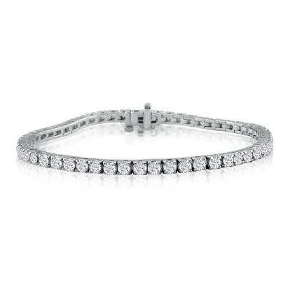 6.5 Inch 14K White Gold 4 3/4 Carat Diamond Tennis Bracelet