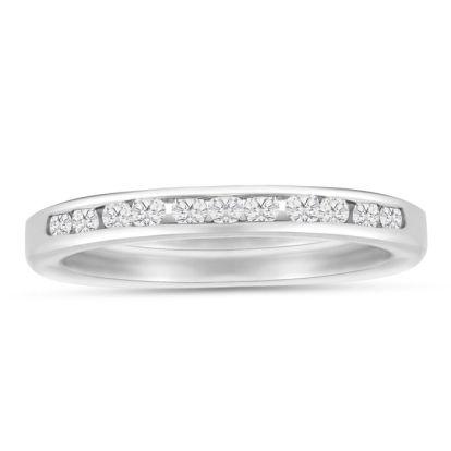 Matching Wedding band  for 1/2 Carat Princess And Round Diamond Bridal Set In 14 Karat White Gold