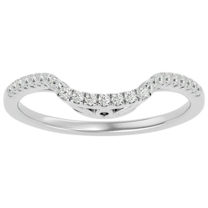 1/4 Carat Diamond Wedding Band In 14 Karat White Gold