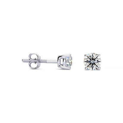 0.28 Carat Colorless Diamond Earrings In 14 Karat White Gold