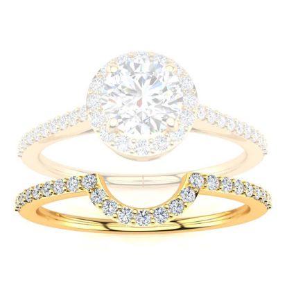 1/5 Carat Diamond Matching Wedding Band, Matches JWL42806, Yellow Gold