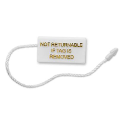 Not Returnable If Tag Is Removed White Jewelry Tag - 50 per Pack