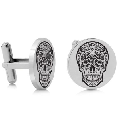Octavius Skull Cufflinks, Silver