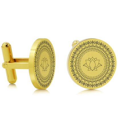 Octavius Chakra Cufflinks, Yellow Gold