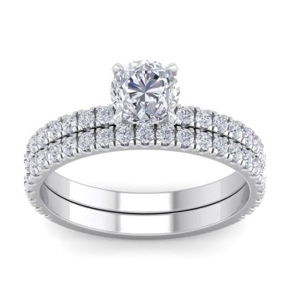 2 Carat Round Shape Diamond Bridal Set In Platinum
