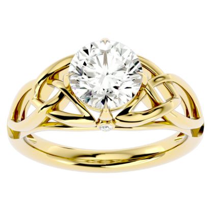 2 Carat Celtic Love Knot Diamond Engagement Ring In 14 Karat Yellow Gold