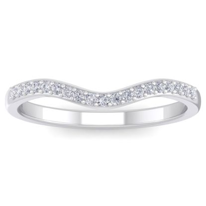 1/4 Carat Diamond Matching Wedding Band Ring in 14 Karat White Gold For JWL45433
