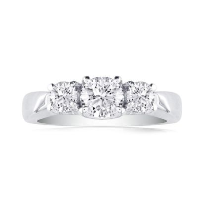 Cheap Engagement Rings, 1/4ct Three Diamond Engagement Ring In Gold