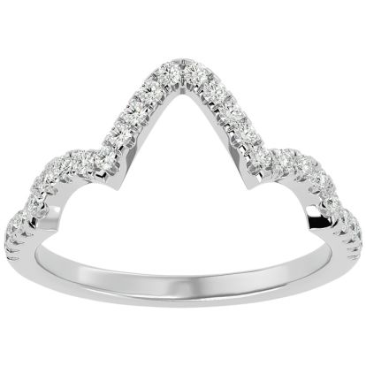 1/4 Carat Diamond Wedding Band In 14 Karat White Gold