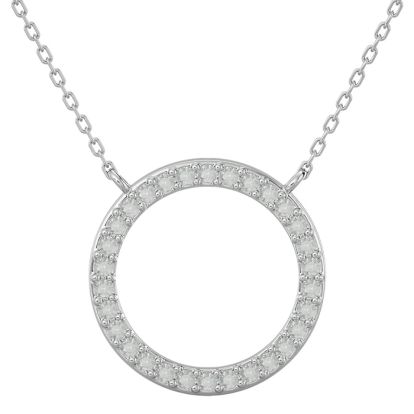1/4 Carat Diamond Circle Necklace With Free Chain, 18 Inches