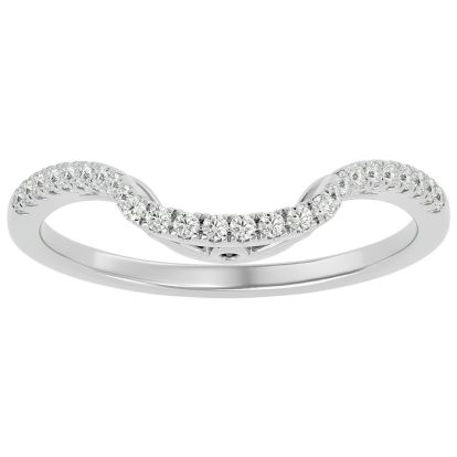1/4 Carat Diamond Wedding Band In 14 Karat White Gold