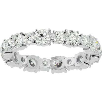 2 1/2 Carat Diamond Eternity Ring In 14 Karat White Gold, Ring Size 8.5
