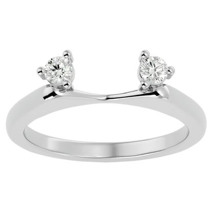 1/5 Carat Diamond Ring Enhancer For 3/4 Carat Solitaire In 14 Karat White Gold