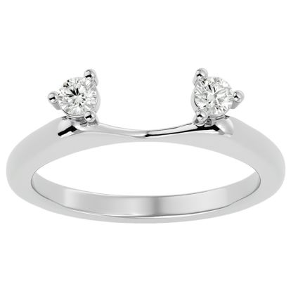 1/5 Carat Moissanite Ring Enhancer For 1 Carat Solitaire In 14 Karat White Gold