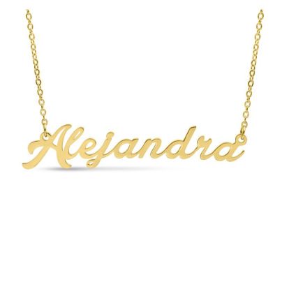 Alejandra Nameplate Necklace In Gold