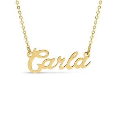 Carla Nameplate Necklace In Gold