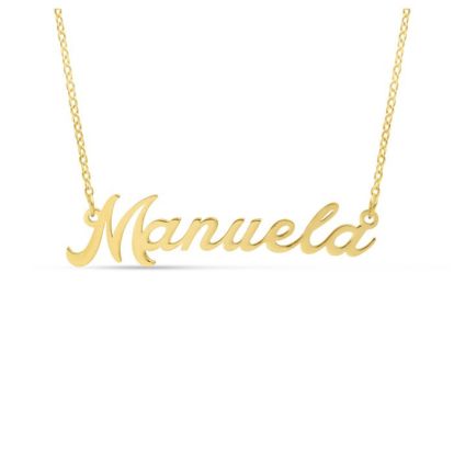 Manuela Nameplate Necklace In Gold