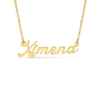 Ximena Nameplate Necklace In Gold