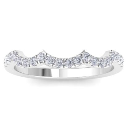 1/3 Carat Diamond Band Ring In 14 Karat White Gold