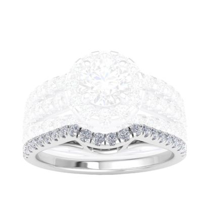 1/4 Carat Diamond Wedding Band In 14 Karat White Gold