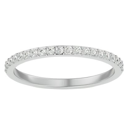 1/4 Carat Moissanite Matching Wedding Band In 14K White Gold