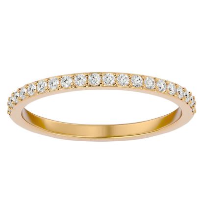 1/4 Carat Moissanite Matching Wedding Band In 14K Yellow Gold