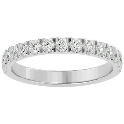 1/2 Carat Lab Grown Diamond Wedding Band In 14 Karat White Gold