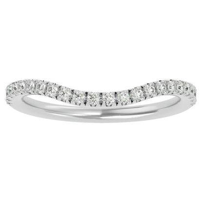 1/4 Carat Lab Grown Diamond Wedding Band In 14 Karat White Gold