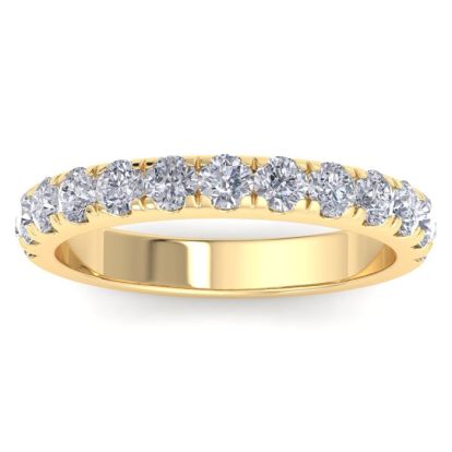 1 Carat Lab Grown Diamond Wedding Band In 14K Yellow Gold
