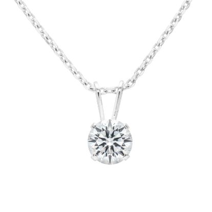 1/2 Carat Diamond Necklace In White Gold
