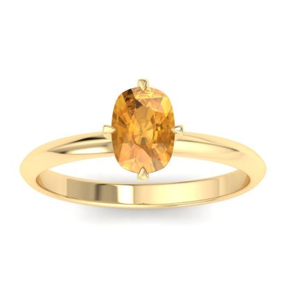 Citrine Ring: 1 Carat Citrine Ring
