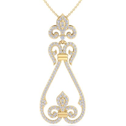 3/4 Carat Diamond Chandelier Necklace In 14 Karat Yellow Gold, 18 Inches