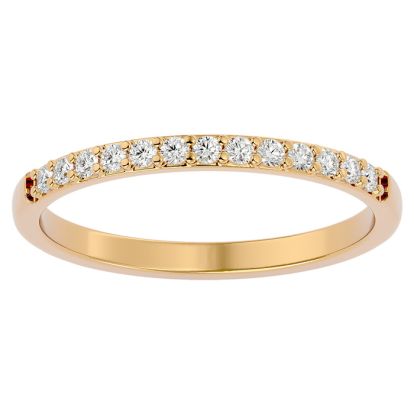 1/4 Carat Moissanite Wedding Band In 14 Karat Yellow Gold