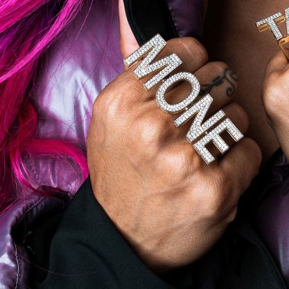 Mercedes Mone MONE Palm Cuff Ring