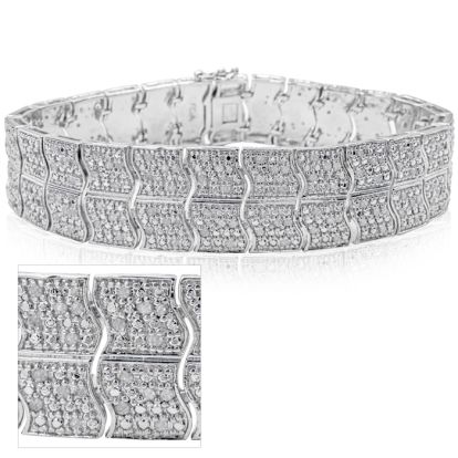 2 Carat Diamond Bracelet In Platinum Overlay, 7 Inches.  One Time Closeout Deal!