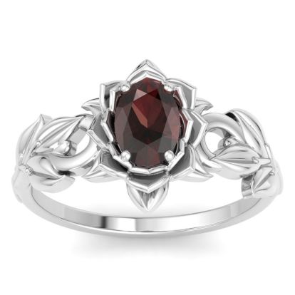 Garnet Ring: 1 Carat Garnet Ring
