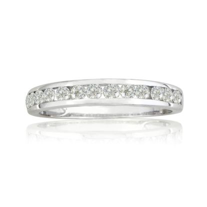 1/4 Carat Diamond Wedding Band In White Gold