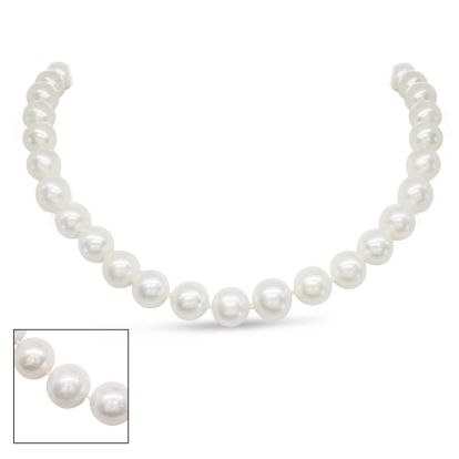 16 inch 10mm AA Pearl Necklace With 14K Yellow Gold Clasp