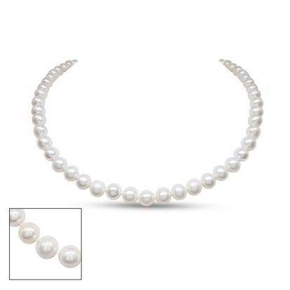 16 inch 7mm AA Pearl Necklace With 14K Yellow Gold Clasp