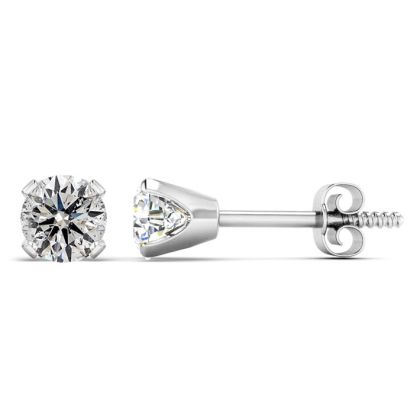 Nearly 1 Carat Lab-Grown Diamond Stud Earrings In 14 Karat White Gold